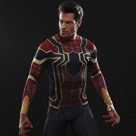 Spiderman "Iron Spider" Infinity War Compression Long Sleeve Rashguard-RashGuardStore