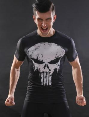 The Punisher Short Sleeve Compression Rashguard-RashGuardStore