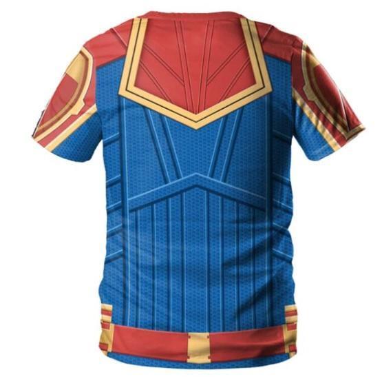 Carol Rash Women's Captain Marvel Carol Danvers Compression Short Sleeve Rashguar ...